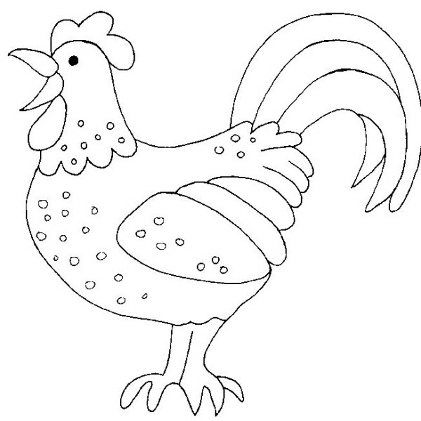 Курица и петух раскраска