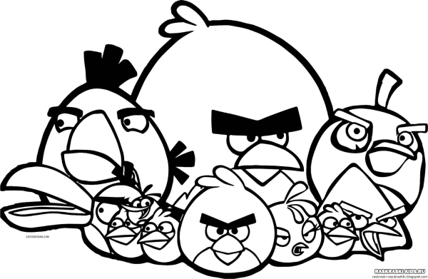 Angry Birds раскраска Теренс