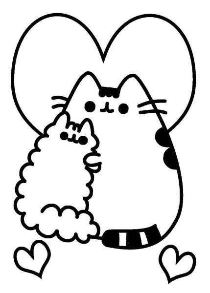 Кот Пушин раскраска