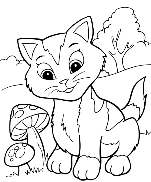 Раскраска кот
