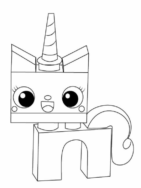 Unikitty LEGO раскраска