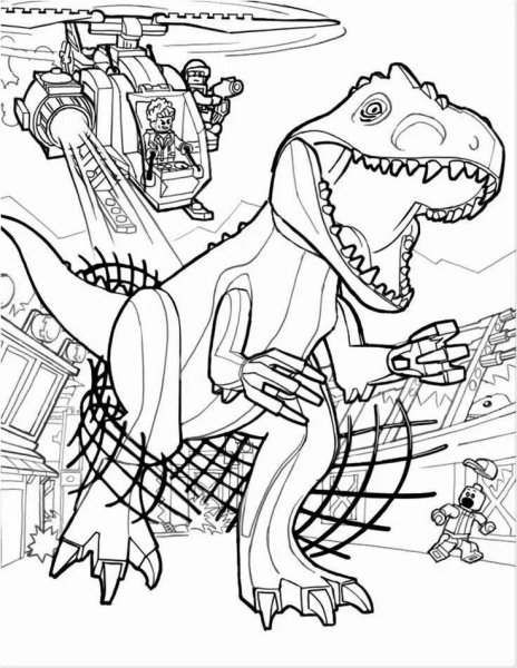 Раскраски с динозаврами jurassic world (43 фото)