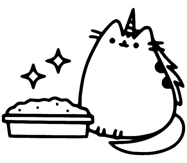 Кот Единорог раскраска