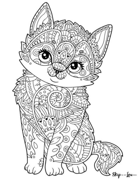 Кототерапия раскраска-антистресс