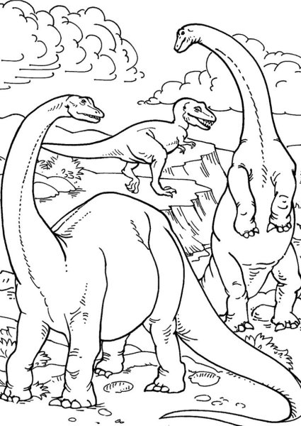 Раскраски семейка динозавров (43 фото)