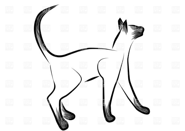 Трафареты сиамские кошки