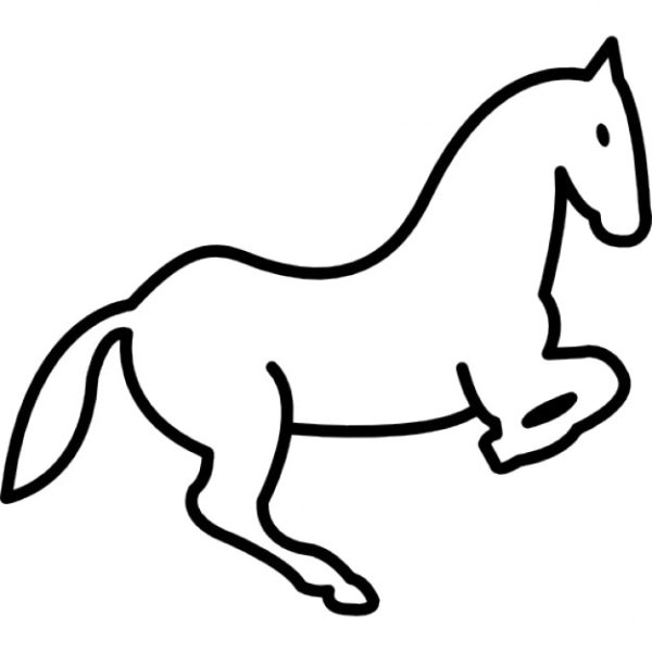 Лошадка контур