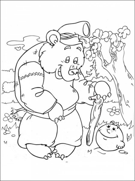 Раскраски сказочный герой медведь (46 фото)