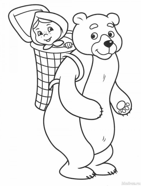 Раскраска медведь для детей 6-7 лет