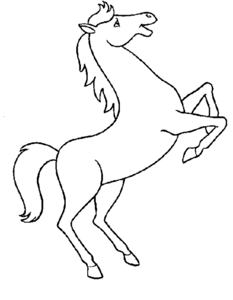 Раскраски скачущая лошадь (36 фото)