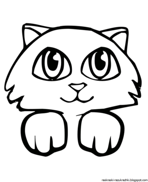 Милые кошечки раскраска