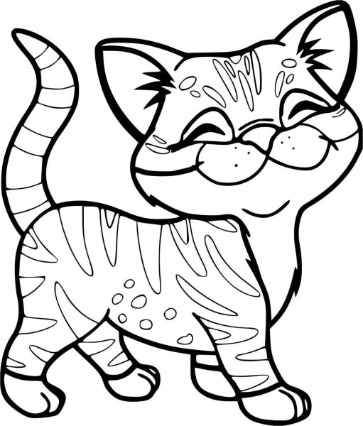 Кошки. Раскраска