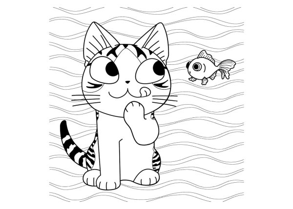 Раскраска кот