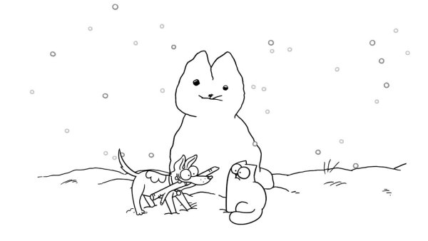 Раскраски снежный котенок (44 фото)