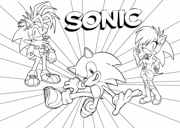 Sonic the Hedgehog раскраска