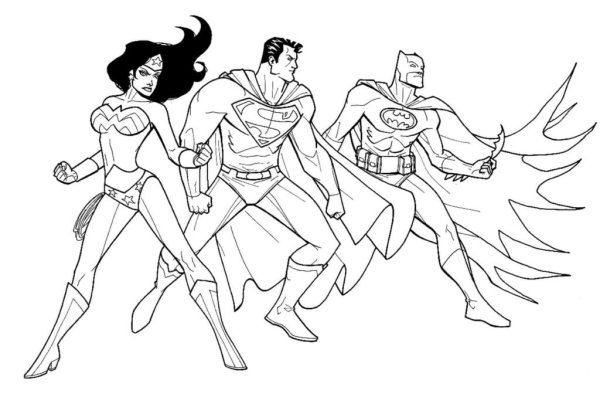 Раскраска Супергерои лига справедливости