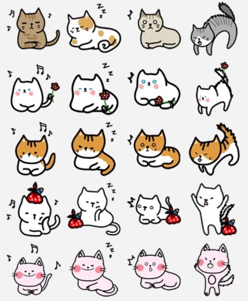 Котик. Раскраска с наклейками