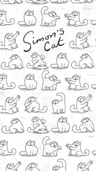 Рисунки для срисовки кот Саймон