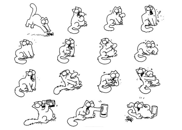 Кот Саймона рисунки
