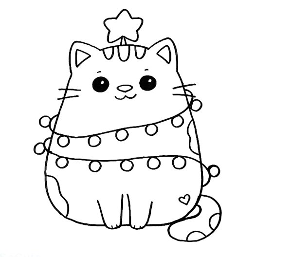 Раскраска кошка с короной