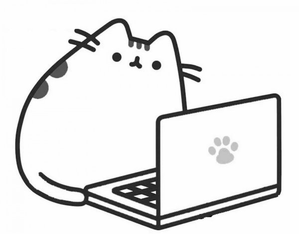 Кот Пушин раскраска