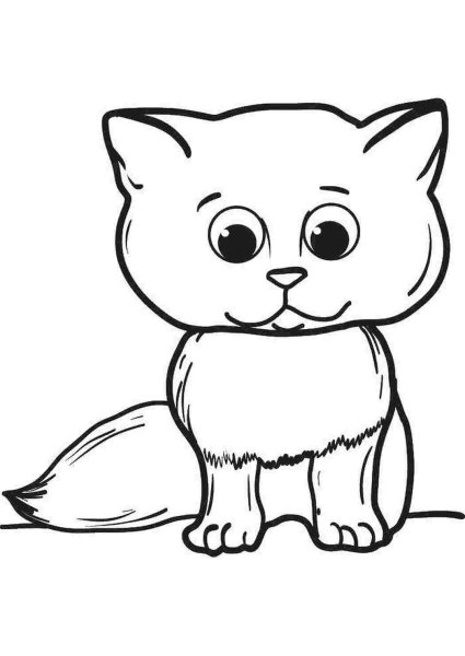Кошки. Раскраска