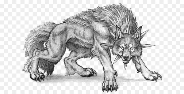 Раскраска страшный волк
