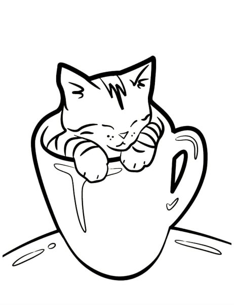 Котенок. Раскраска