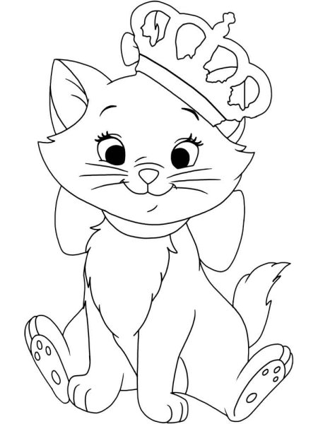 Кошки. Раскраска