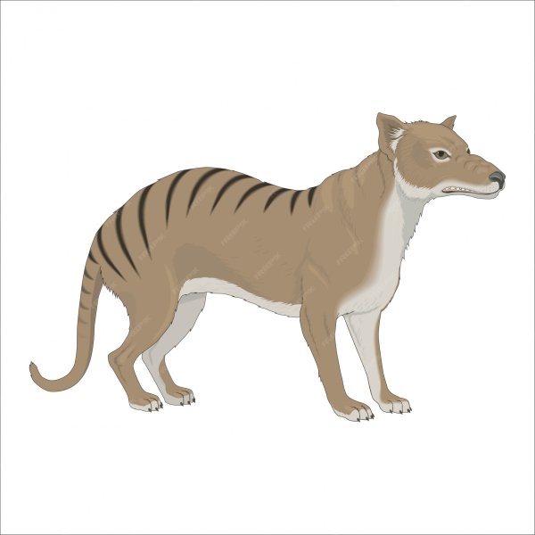Тасманский волк рисунок