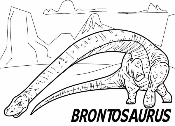 Мир Юрского периода раскраски Брахиозавр