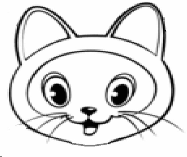 Маска котенка раскраска