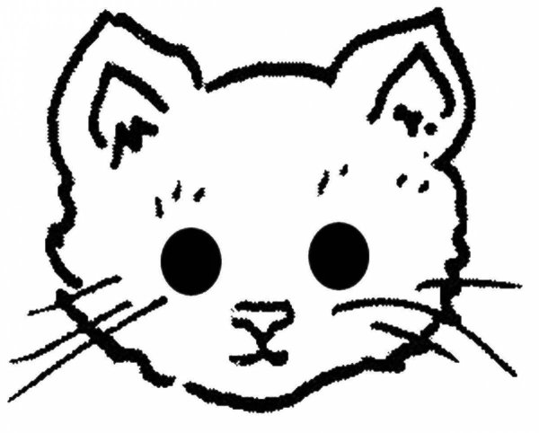 Маска котенка раскраска