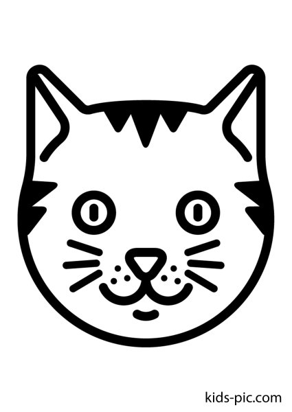 Морда кота трафарет