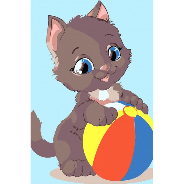 Мячик для котика рисование