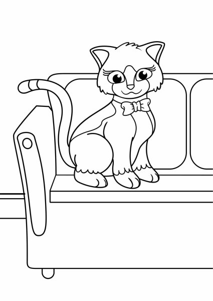 Игрушка кошка раскраска
