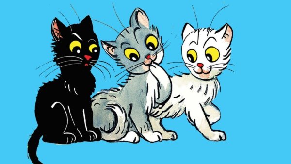 Сутеев 3 котенка