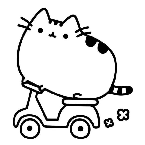 Кот Пушин раскраска