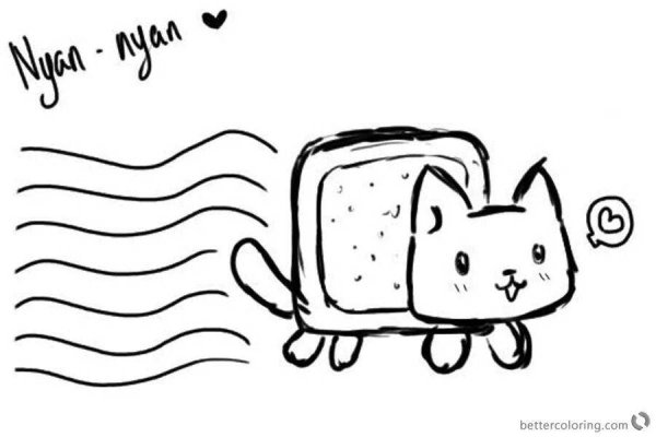 Nyan Cat раскраска