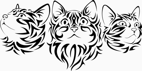 Стилизованная морда кота