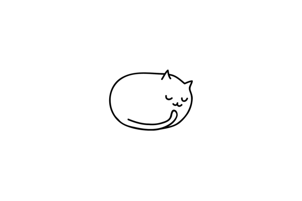 Кот эскиз Минимализм