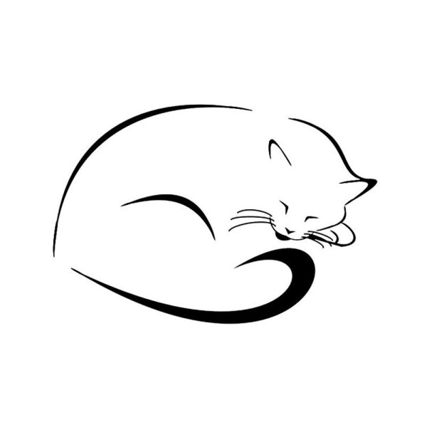 Контур спящего кота