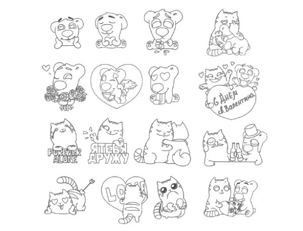 Кот персик раскраска