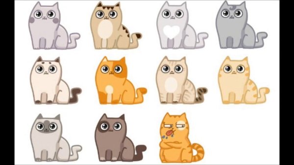 Стикеры для срисовки коты