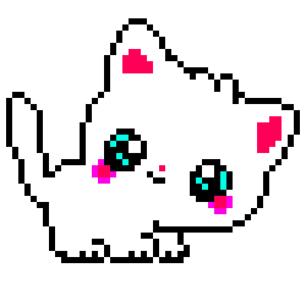Котик из пикселей