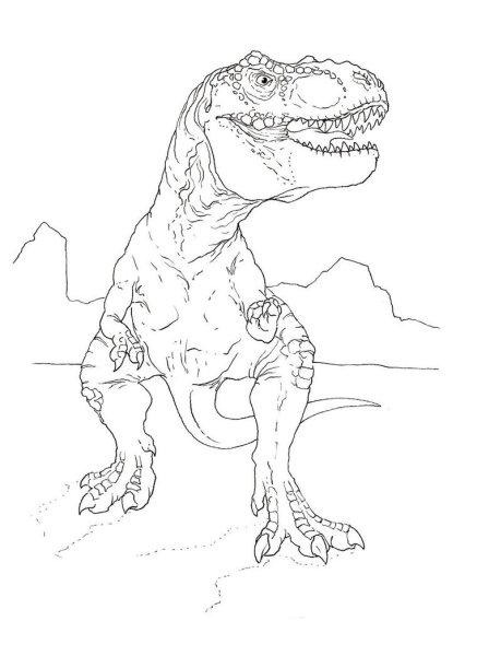 Tyrannosaurus Rex раскраска мир Юрского периода