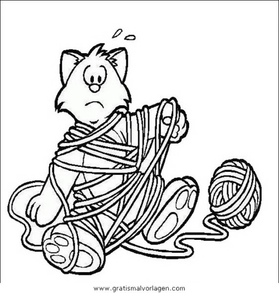 Кот с клубком