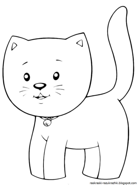 Котенок раскраска для малышей