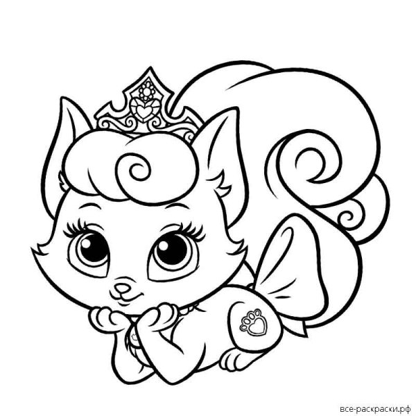 Кошка Королева раскраска