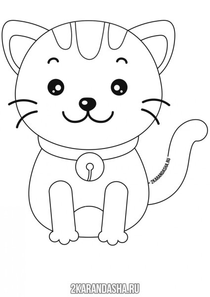 Кошки. Раскраска